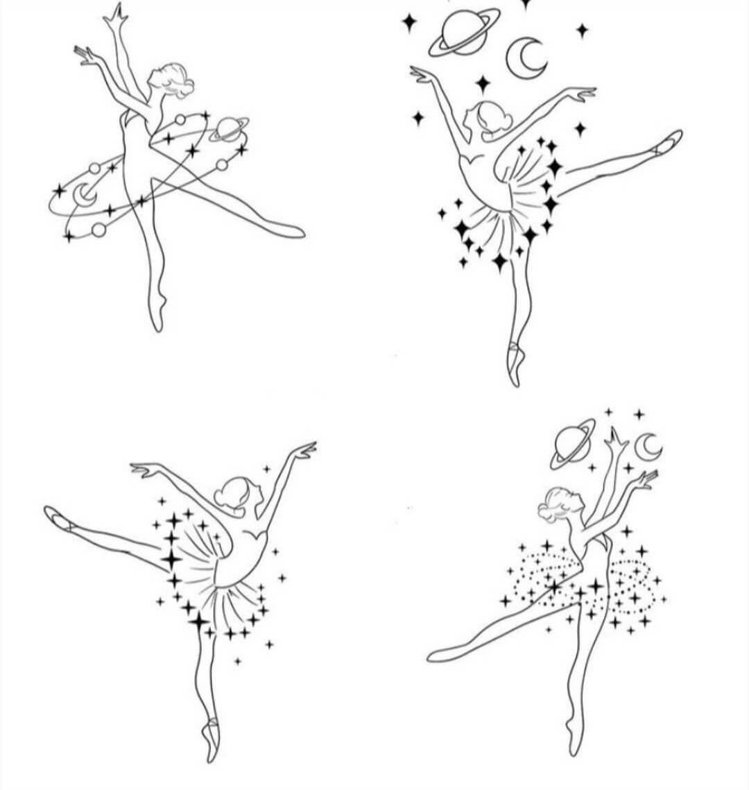 Desenho de Bailarina para imprimir