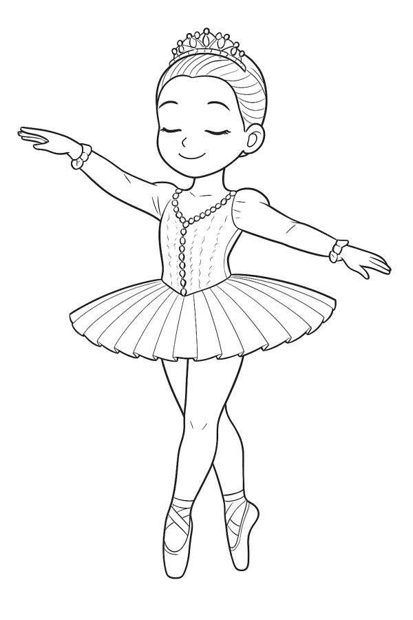 Desenho de Bailarina para imprimir