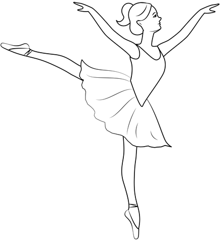Desenho de Bailarina para imprimir