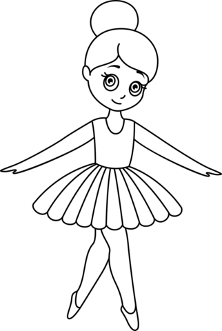 Desenho de Bailarina para imprimir