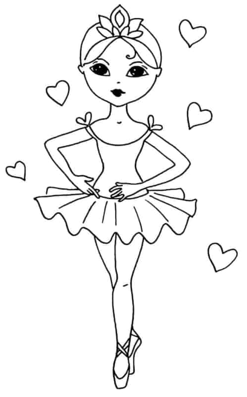 Desenho de Bailarina para imprimir