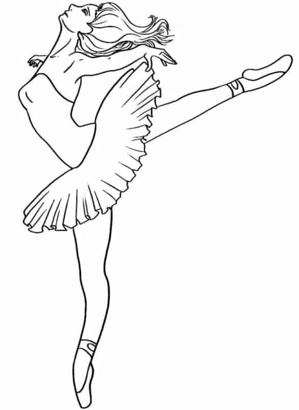 Desenho de Bailarina para imprimir
