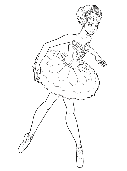 Desenho de Bailarina para imprimir