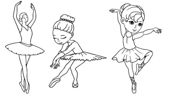 Desenho de Bailarina para imprimir