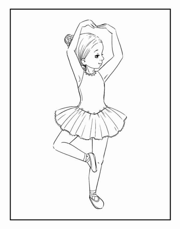 Desenho de Bailarina para imprimir