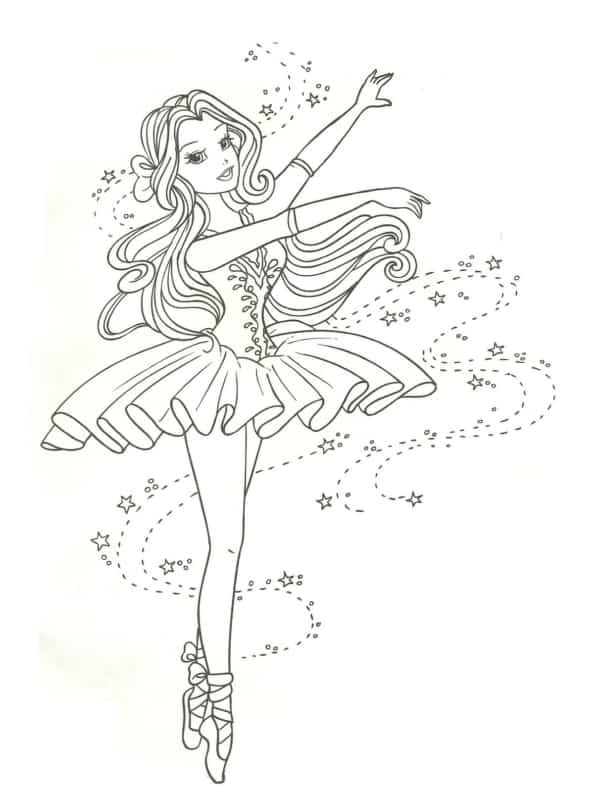 Desenho de Bailarina para imprimir