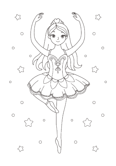 Desenho de Bailarina para imprimir
