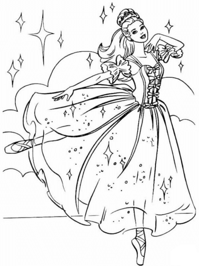 Desenho de Bailarina para imprimir