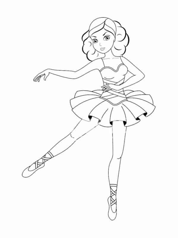 Desenho de Bailarina para imprimir