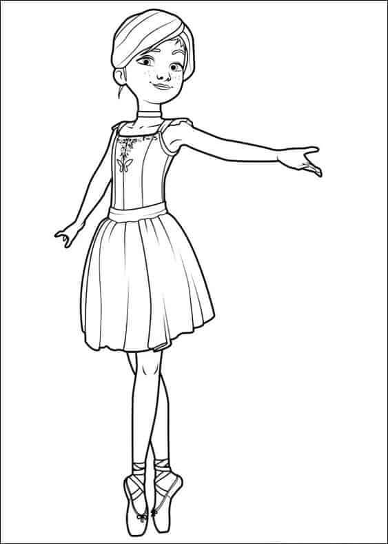 Desenho de Bailarina para imprimir
