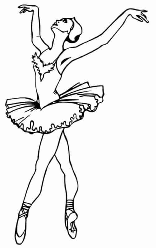 Desenho de Bailarina para imprimir
