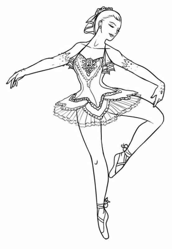Desenho de Bailarina para imprimir