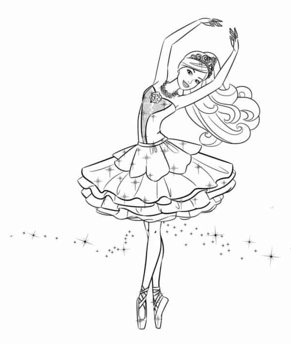 Desenho de Bailarina para imprimir