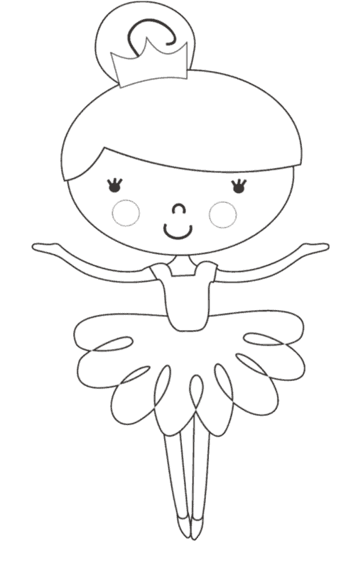 Desenho de Bailarina para imprimir