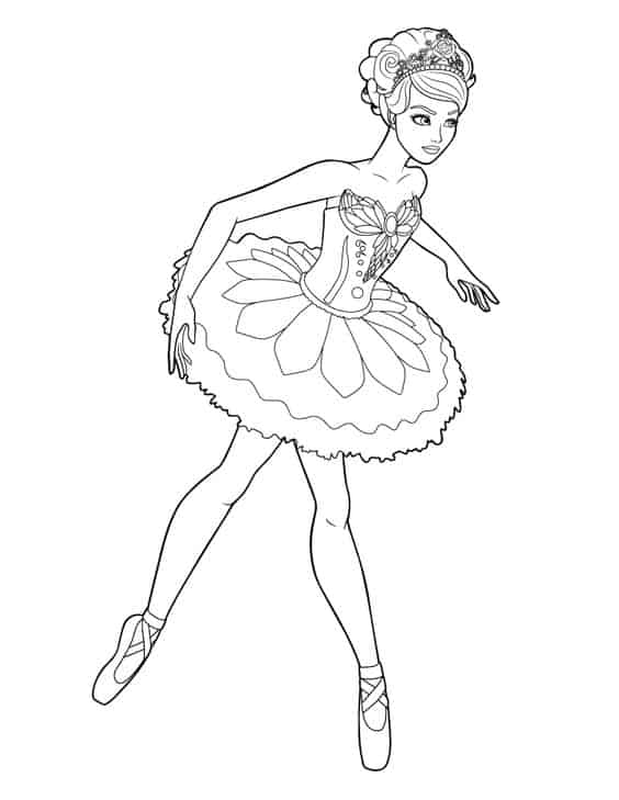 Desenho de Bailarina para imprimir