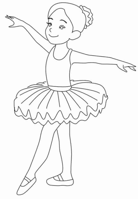 Desenho de Bailarina para imprimir