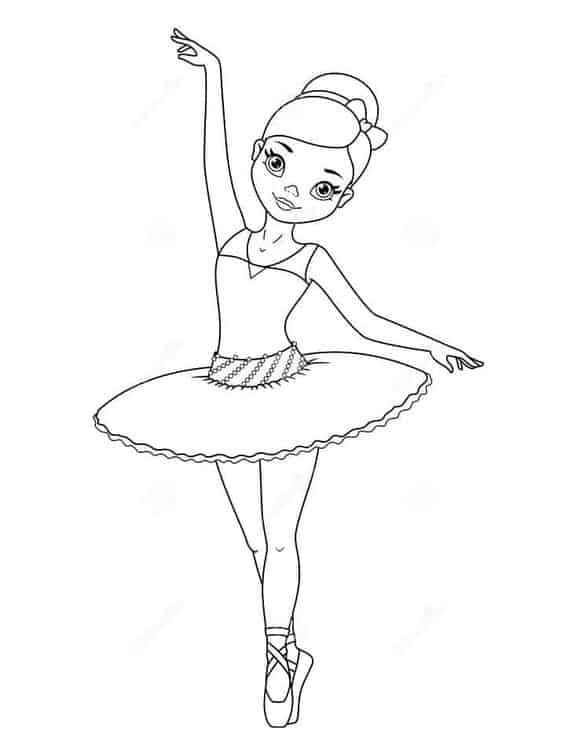 Desenho de Bailarina para imprimir