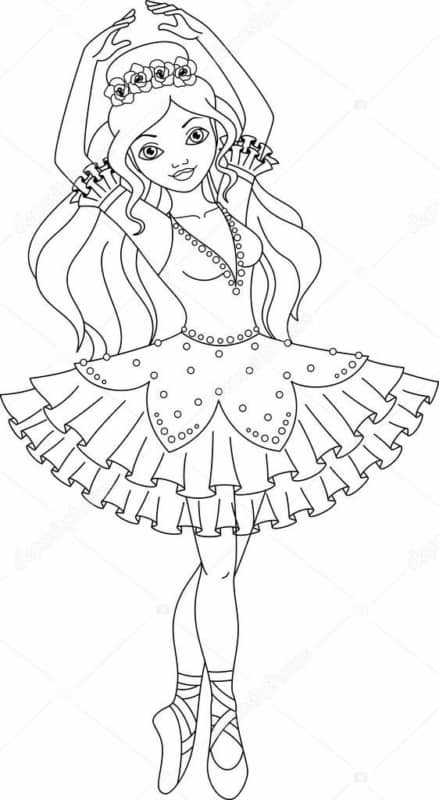 Desenho de Bailarina para imprimir