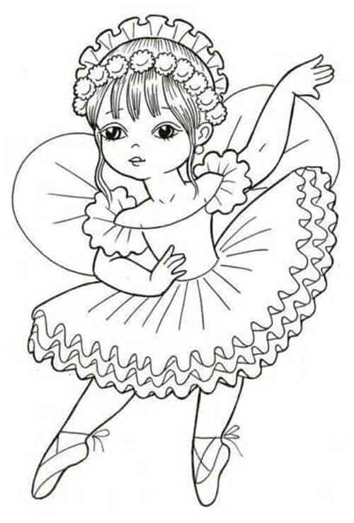 Desenho de Bailarina para imprimir