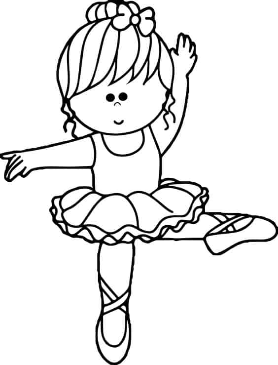 Desenho de Bailarina para imprimir