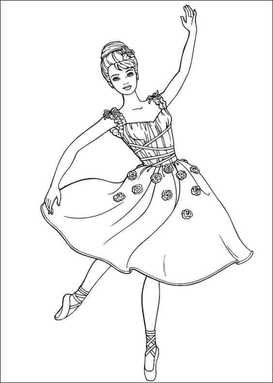 Desenho de Bailarina para imprimir