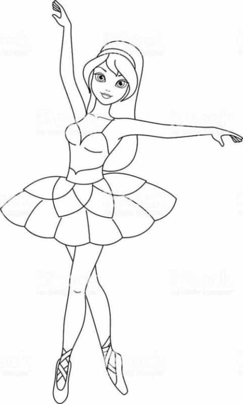 Desenho de Bailarina para imprimir