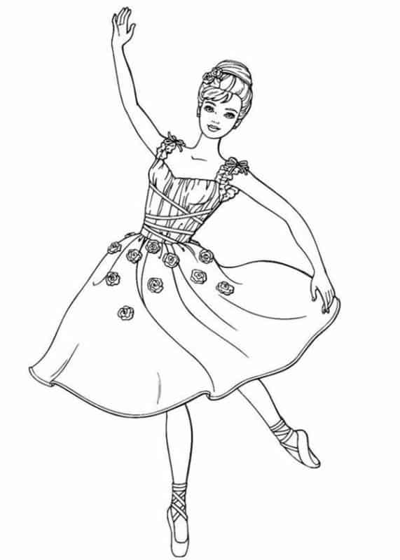 Desenho de Bailarina para imprimir