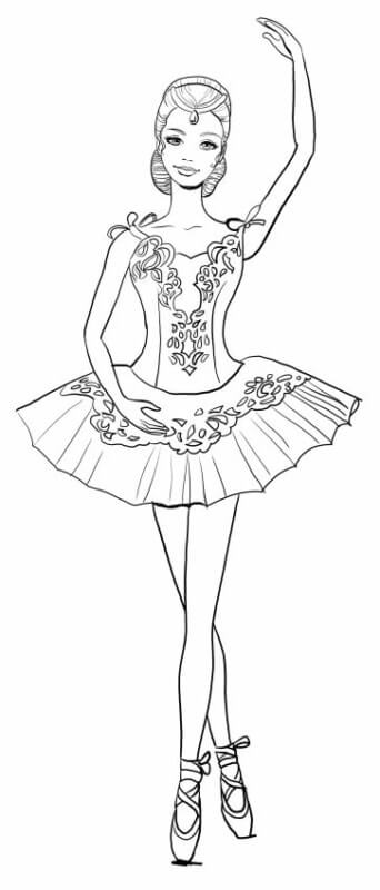 Desenho de Bailarina para imprimir
