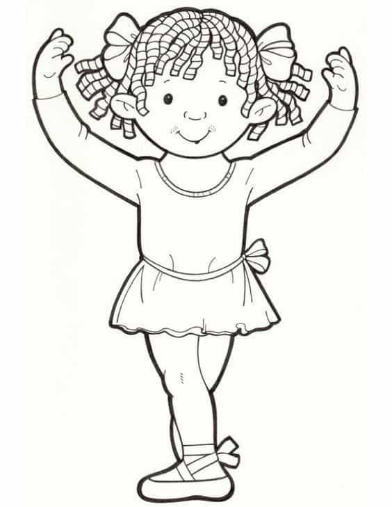 Desenho de Bailarina para imprimir