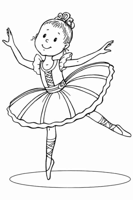Desenho de Bailarina para imprimir