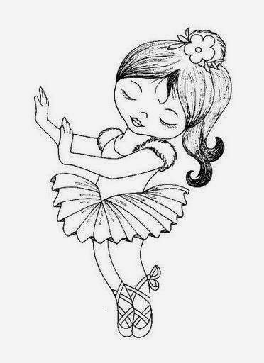 Desenho de Bailarina para imprimir