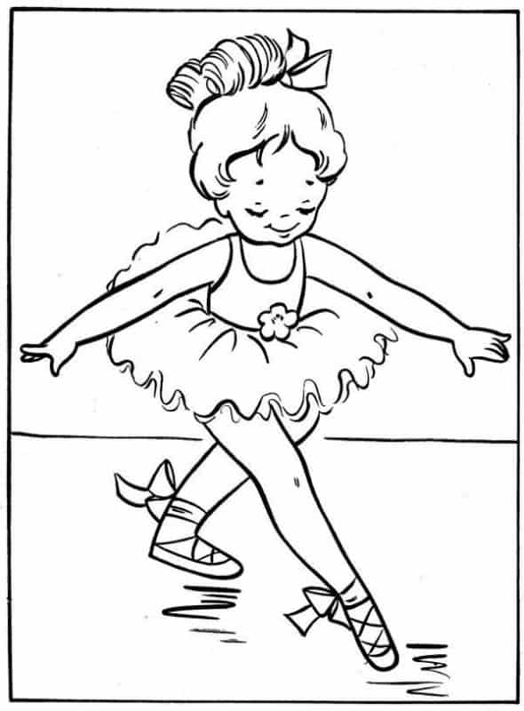 Desenho de Bailarina para imprimir