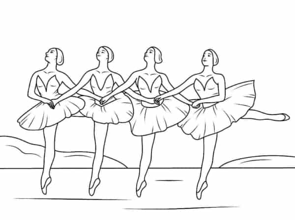 Desenho de Bailarina para imprimir