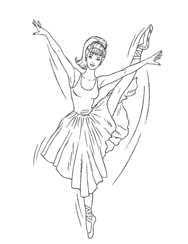 Desenho de Bailarina para imprimir