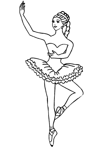 Desenho de Bailarina para imprimir