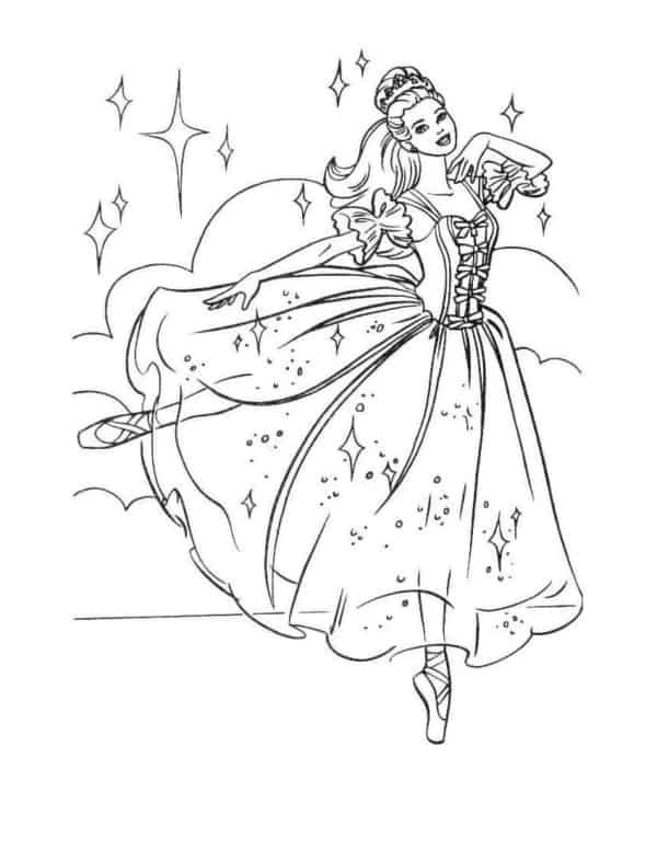 Desenho de Bailarina para imprimir