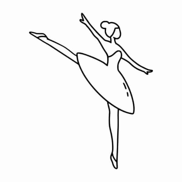 Desenho de Bailarina para imprimir