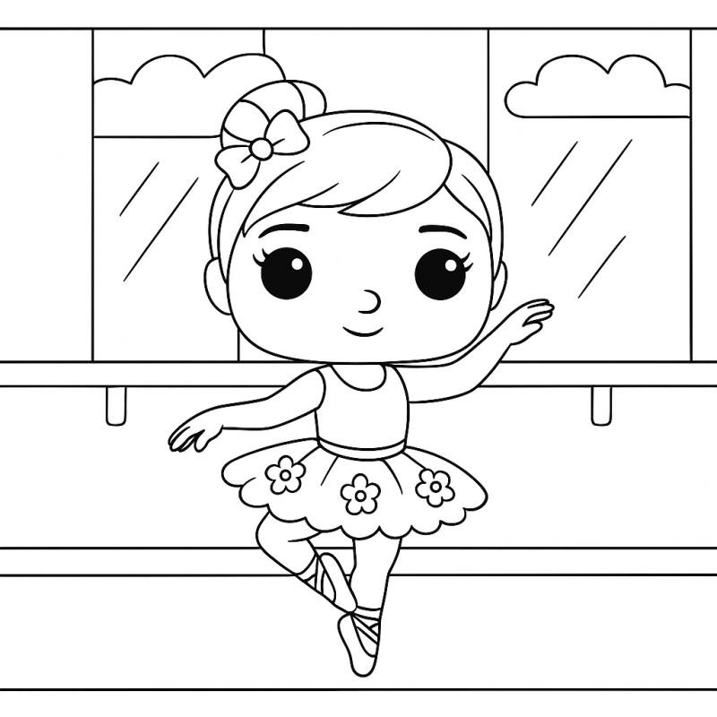Desenho de Bailarina para imprimir