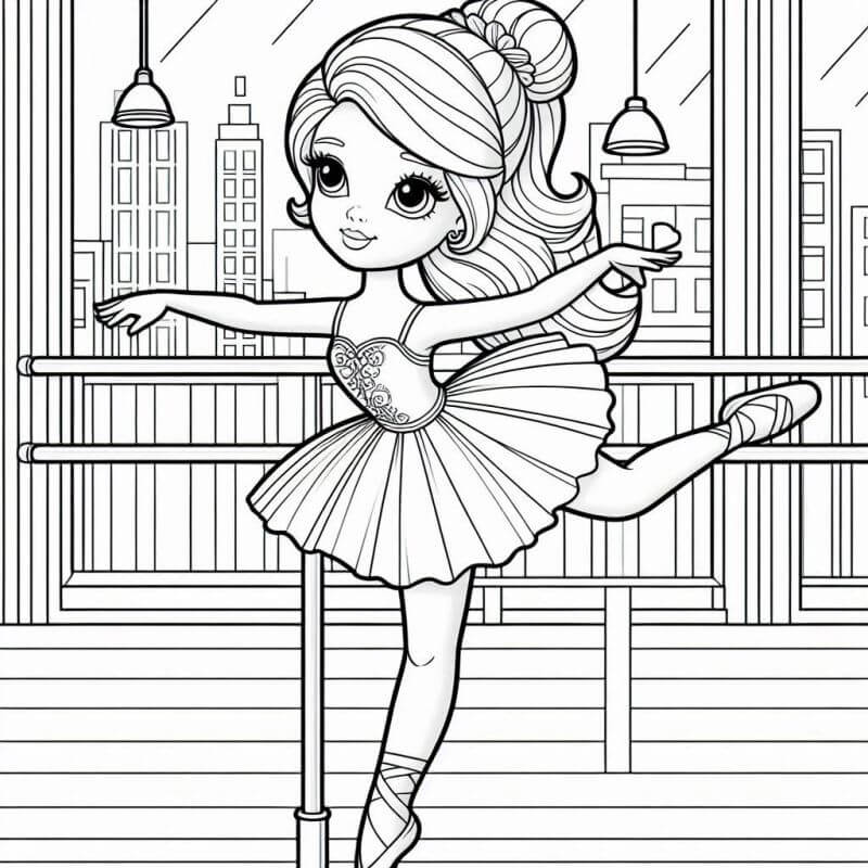 Desenho de Bailarina para imprimir