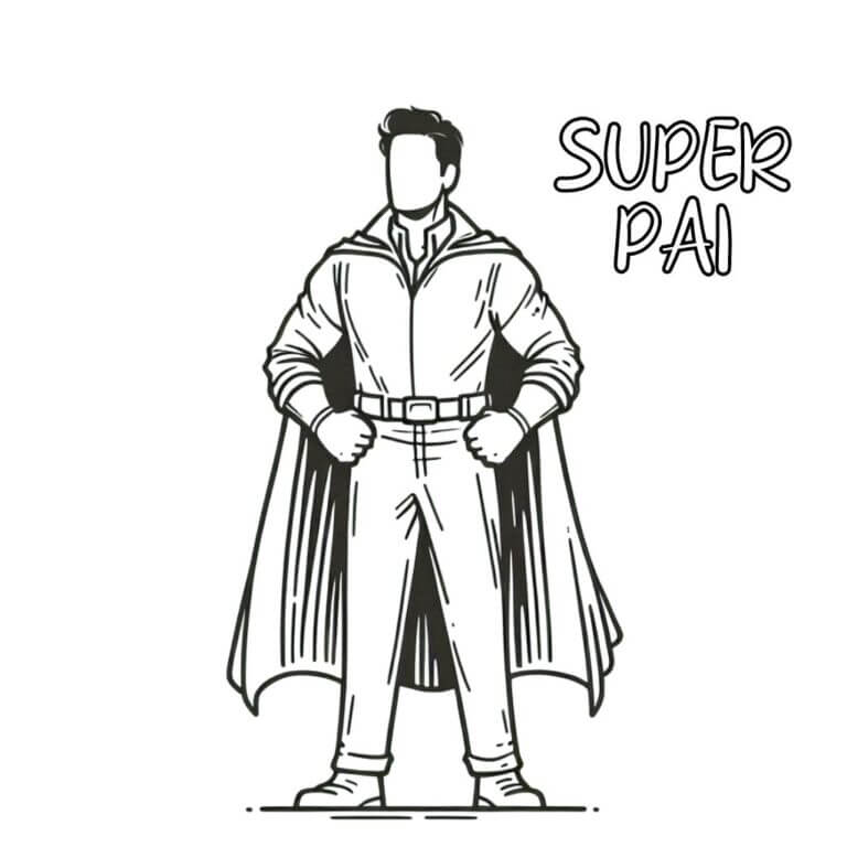 Desenho de Feliz Dia dos Pais para imprimir