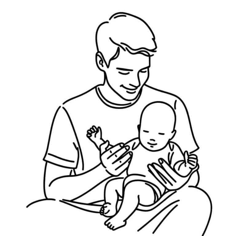 Desenho de Feliz Dia dos Pais para imprimir