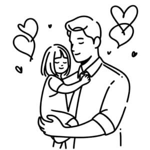 Desenho de Feliz Dia dos Pais para imprimir
