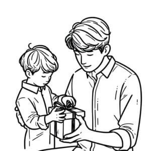 Desenho de Feliz Dia dos Pais para imprimir