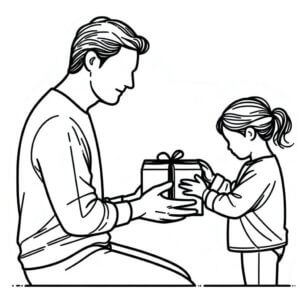 Desenho de Feliz Dia dos Pais para imprimir