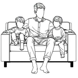 Desenho de Feliz Dia dos Pais para imprimir