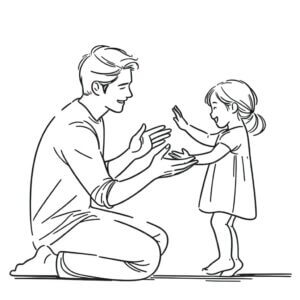 Desenho de Feliz Dia dos Pais para imprimir