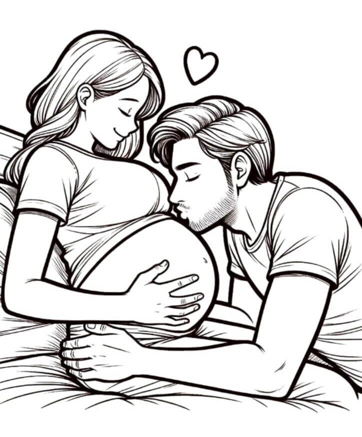 Desenho de Feliz Dia dos Pais para imprimir