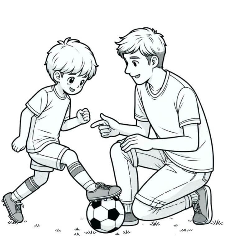 Desenho de Feliz Dia dos Pais para imprimir