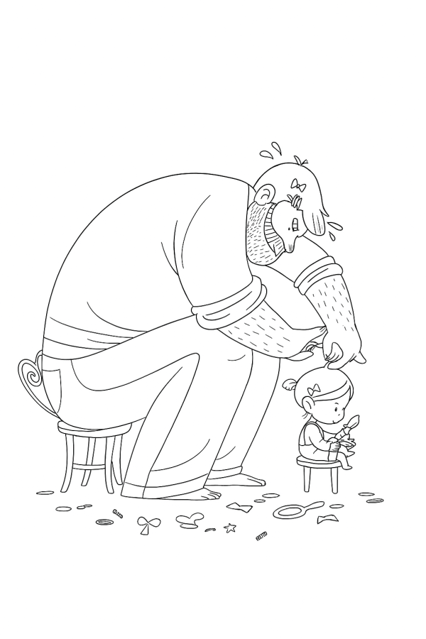 Desenho de Feliz Dia dos Pais para imprimir