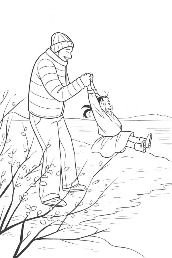 Desenho de Feliz Dia dos Pais para imprimir